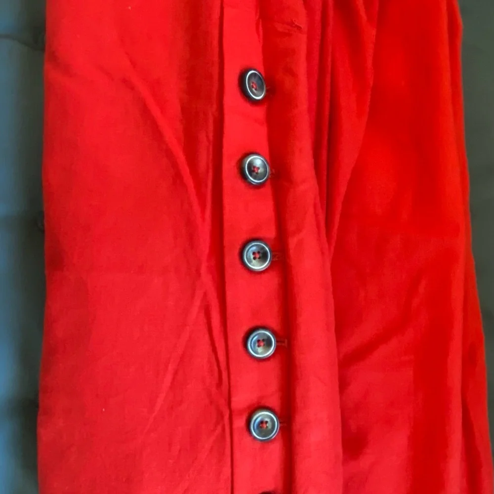 Anthropologie Bright Red Wide-Leg Pants 12 - Picture 4 of 10